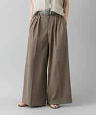 FMLGD22260 MICHEL KLEIN(ミッシェルクラン) 2タックワイドチノパンツ ベージュ