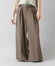 FMLGD22260 MICHEL KLEIN(ミッシェルクラン) 2タックワイドチノパンツ ベージュ