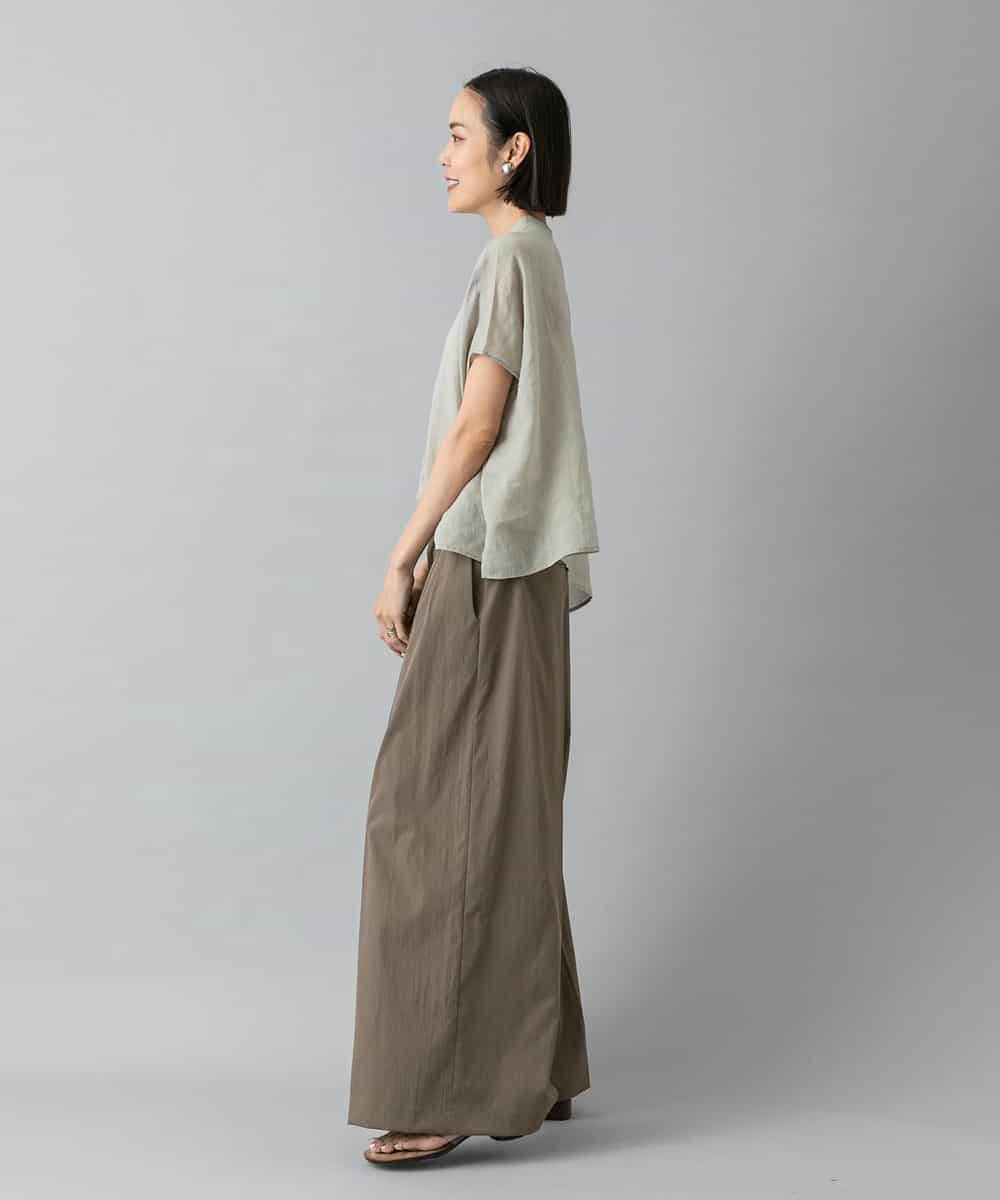FMLGD22260 MICHEL KLEIN(ミッシェルクラン) 2タックワイドチノパンツ ベージュ