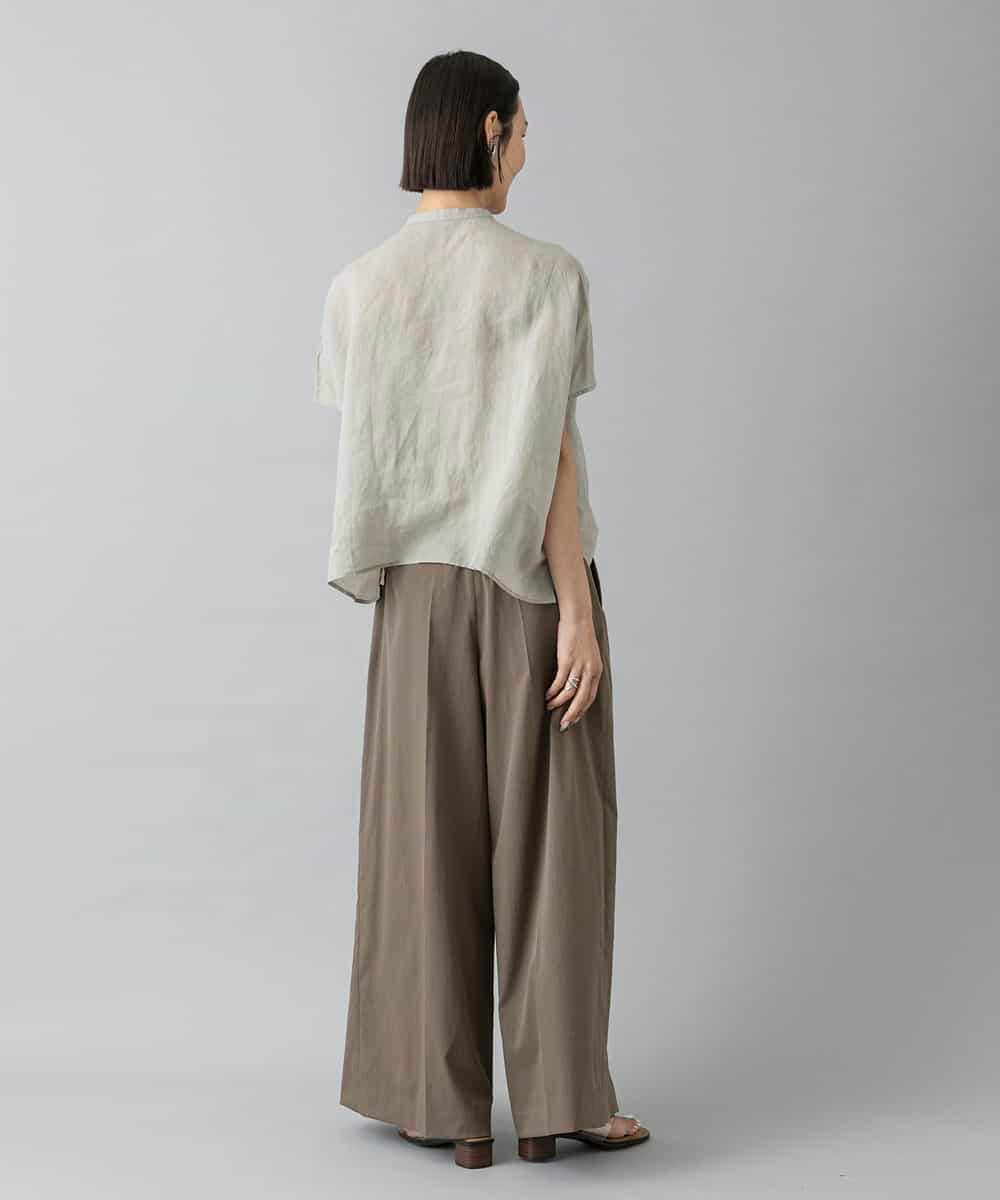 FMLGD22260 MICHEL KLEIN(ミッシェルクラン) 2タックワイドチノパンツ ベージュ