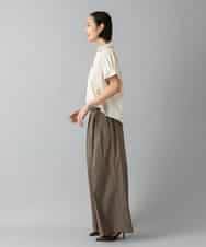 FMLGD22260 MICHEL KLEIN(ミッシェルクラン) 2タックワイドチノパンツ ベージュ