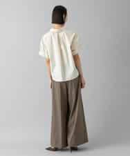 FMLGD22260 MICHEL KLEIN(ミッシェルクラン) 2タックワイドチノパンツ ベージュ