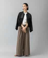 FMLGD22260 MICHEL KLEIN(ミッシェルクラン) 2タックワイドチノパンツ ベージュ