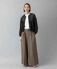 FMLGD22260 MICHEL KLEIN(ミッシェルクラン) 2タックワイドチノパンツ ベージュ
