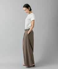 FMLGD22260 MICHEL KLEIN(ミッシェルクラン) 2タックワイドチノパンツ ベージュ