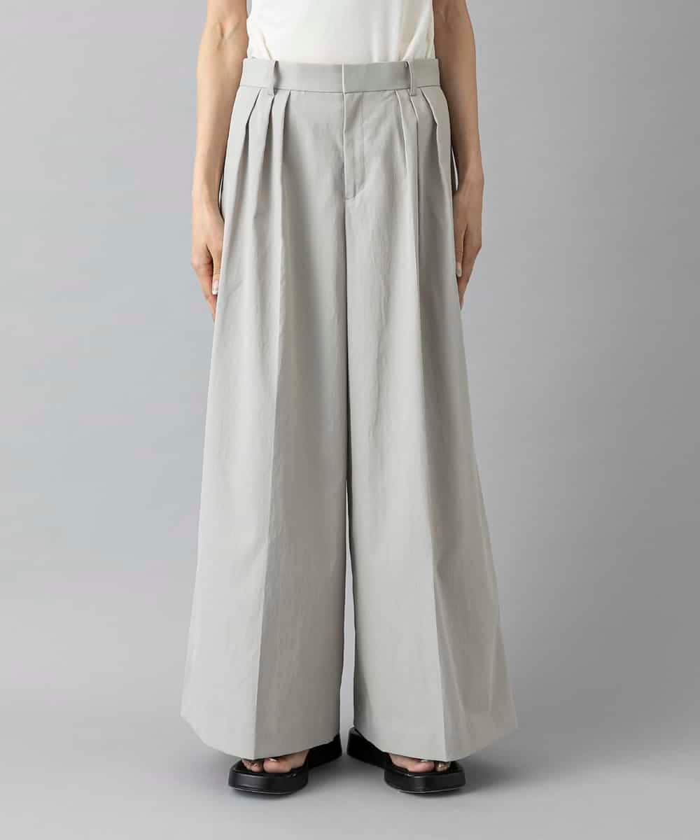 FMLGD22260 MICHEL KLEIN(ミッシェルクラン) 2タックワイドチノパンツ ベージュ