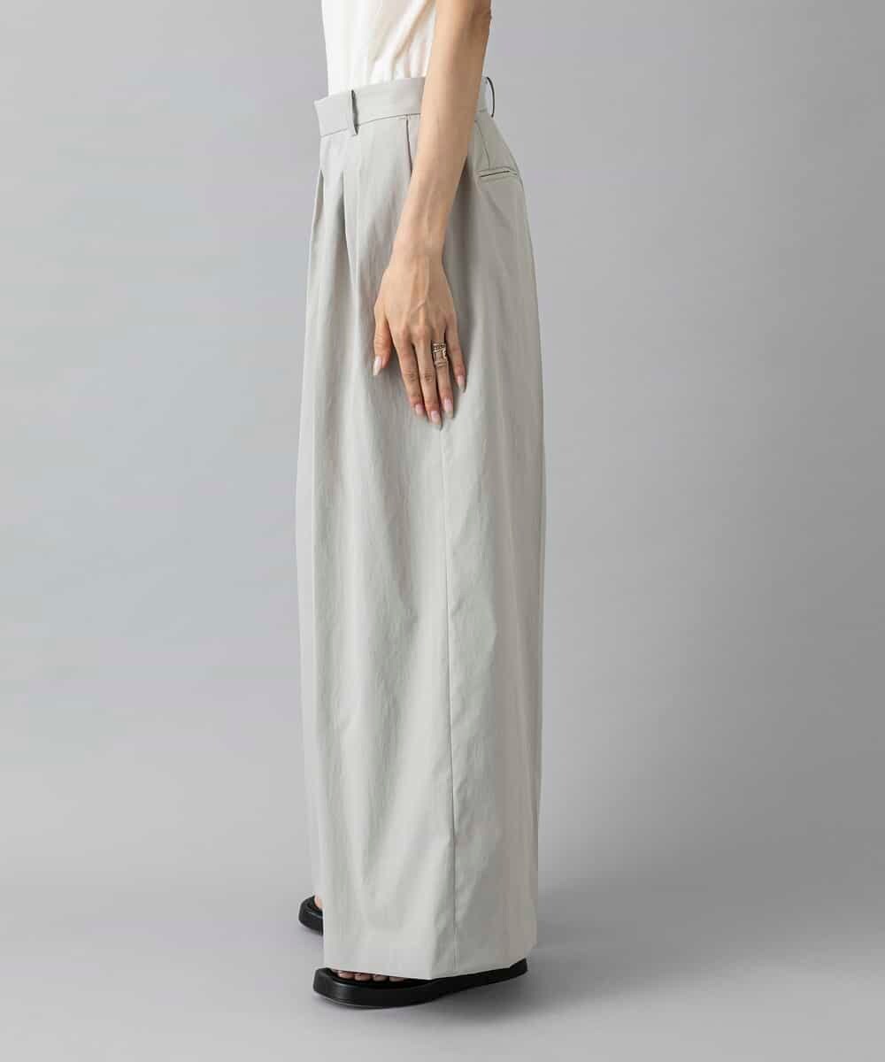 FMLGD22260 MICHEL KLEIN(ミッシェルクラン) 2タックワイドチノパンツ ベージュ