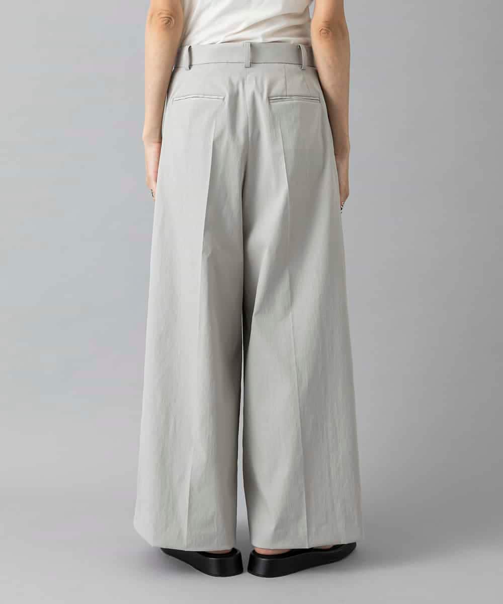 FMLGD22260 MICHEL KLEIN(ミッシェルクラン) 2タックワイドチノパンツ ベージュ