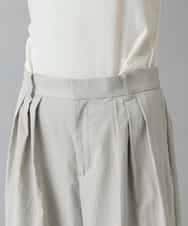 FMLGD22260 MICHEL KLEIN(ミッシェルクラン) 2タックワイドチノパンツ ベージュ