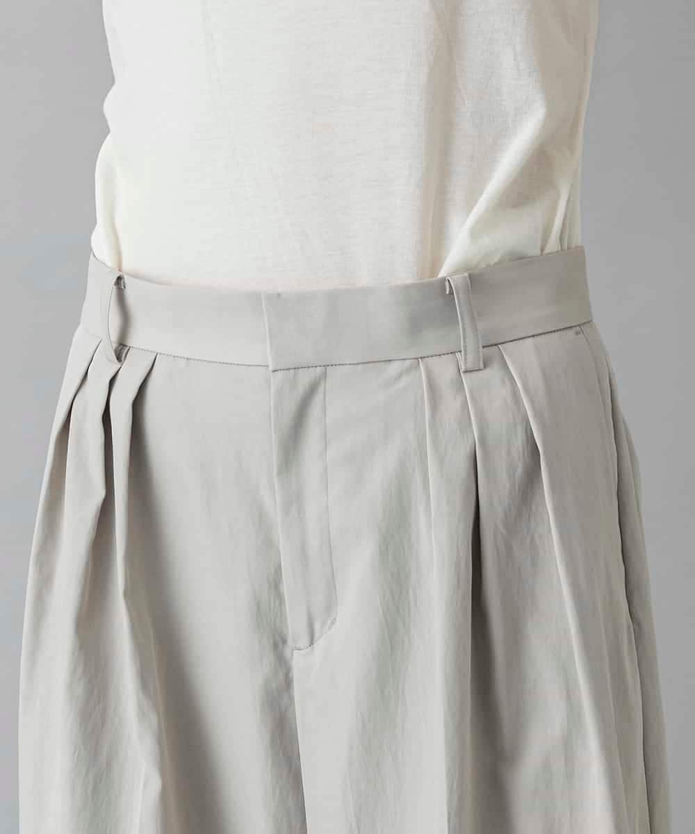 FMLGD22260 MICHEL KLEIN(ミッシェルクラン) 2タックワイドチノパンツ ベージュ