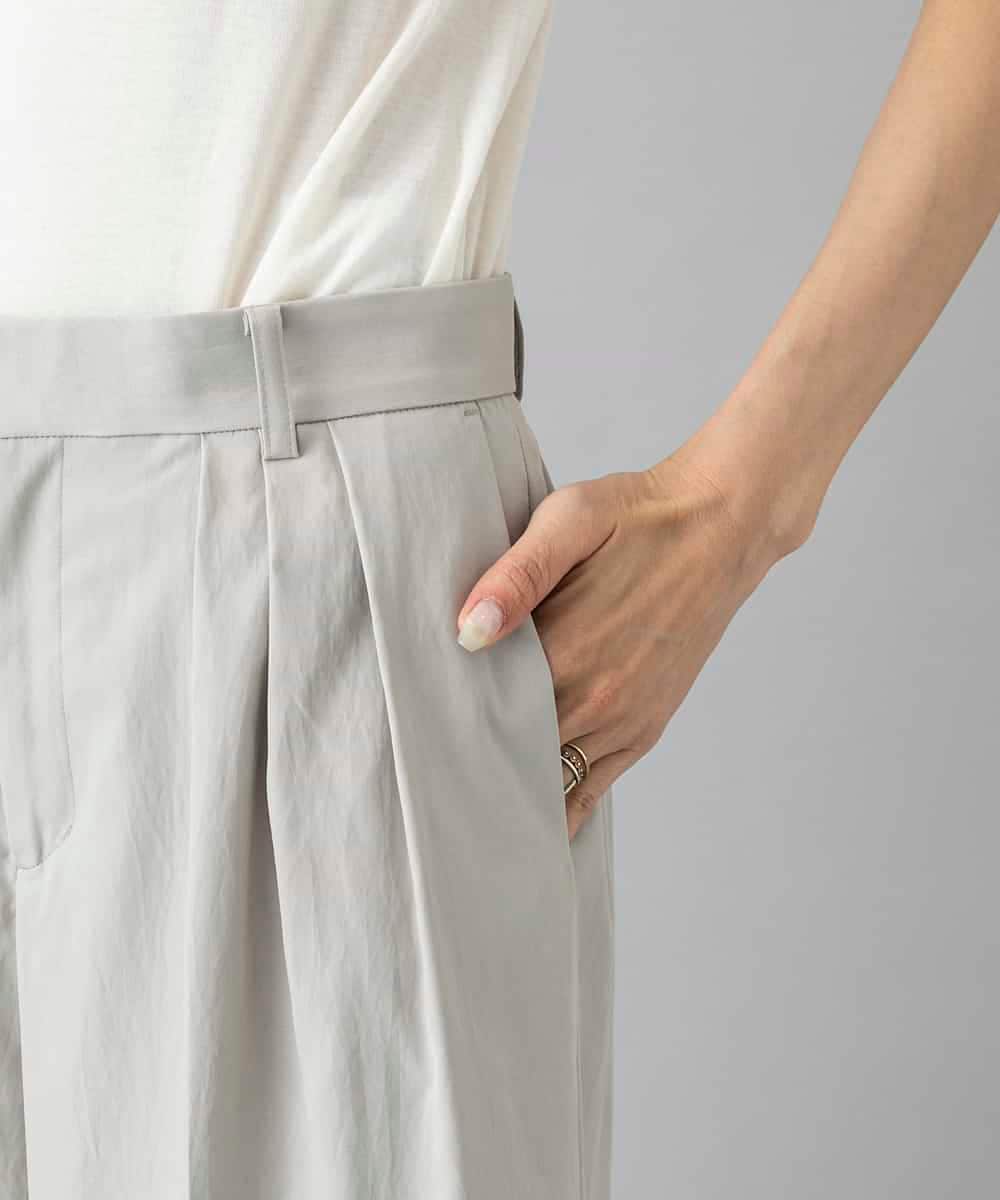 FMLGD22260 MICHEL KLEIN(ミッシェルクラン) 2タックワイドチノパンツ ベージュ