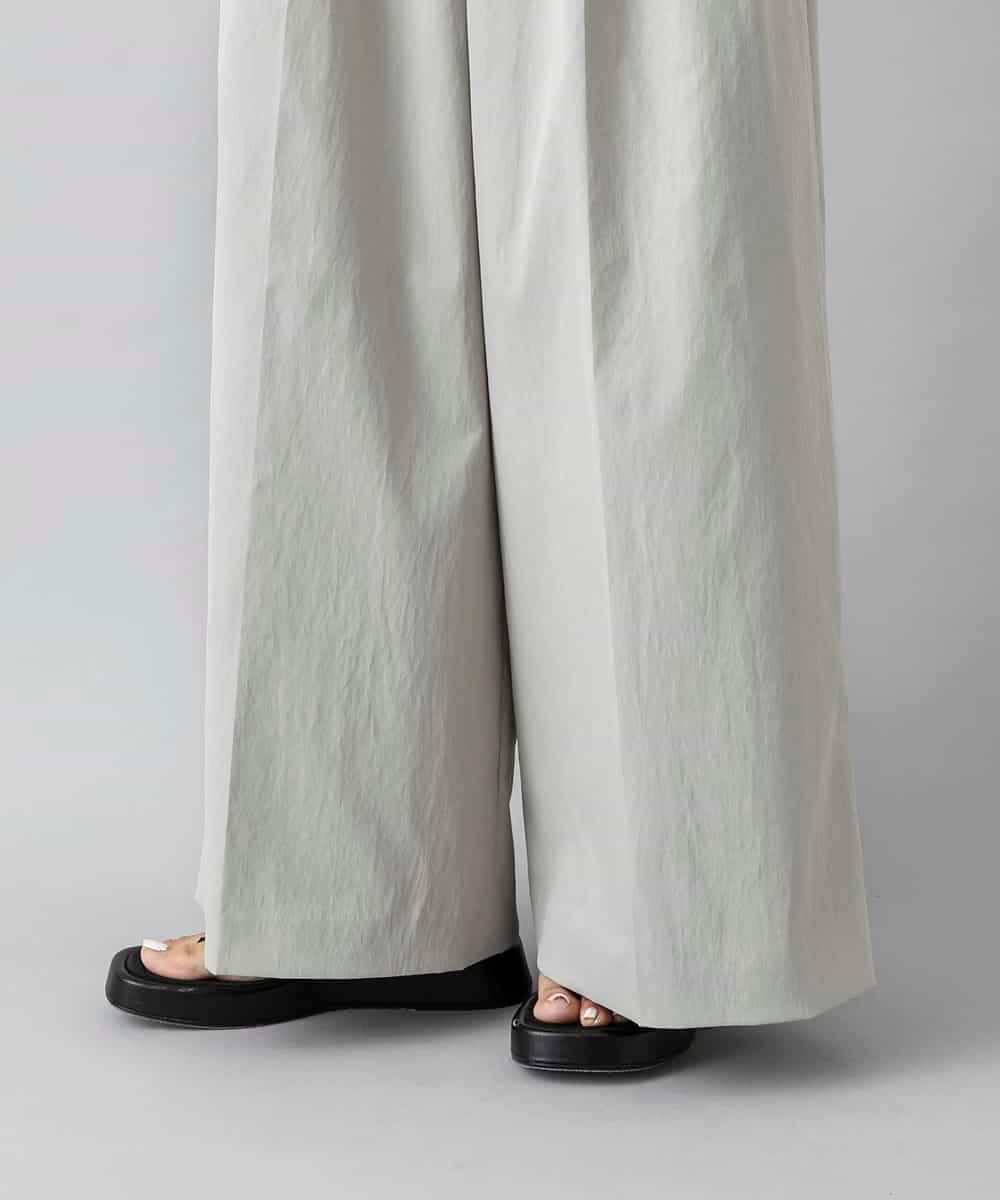FMLGD22260 MICHEL KLEIN(ミッシェルクラン) 2タックワイドチノパンツ ベージュ