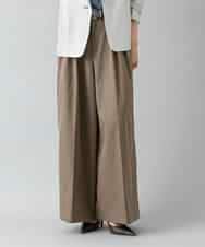 FMLGD22260 MICHEL KLEIN(ミッシェルクラン) 2タックワイドチノパンツ ブラウン