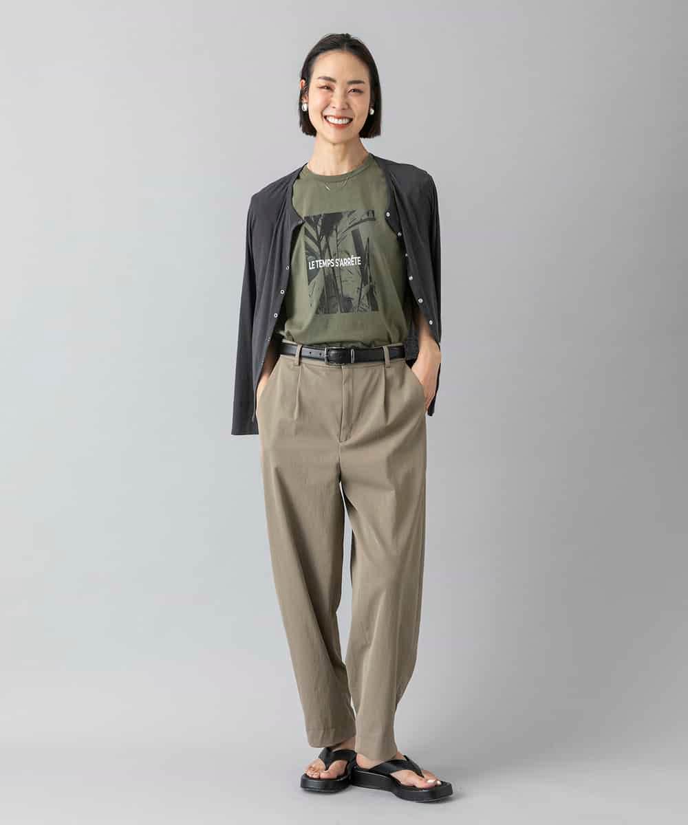 FMLGD25230 MICHEL KLEIN(ミッシェルクラン) バレルパンツ カーキ