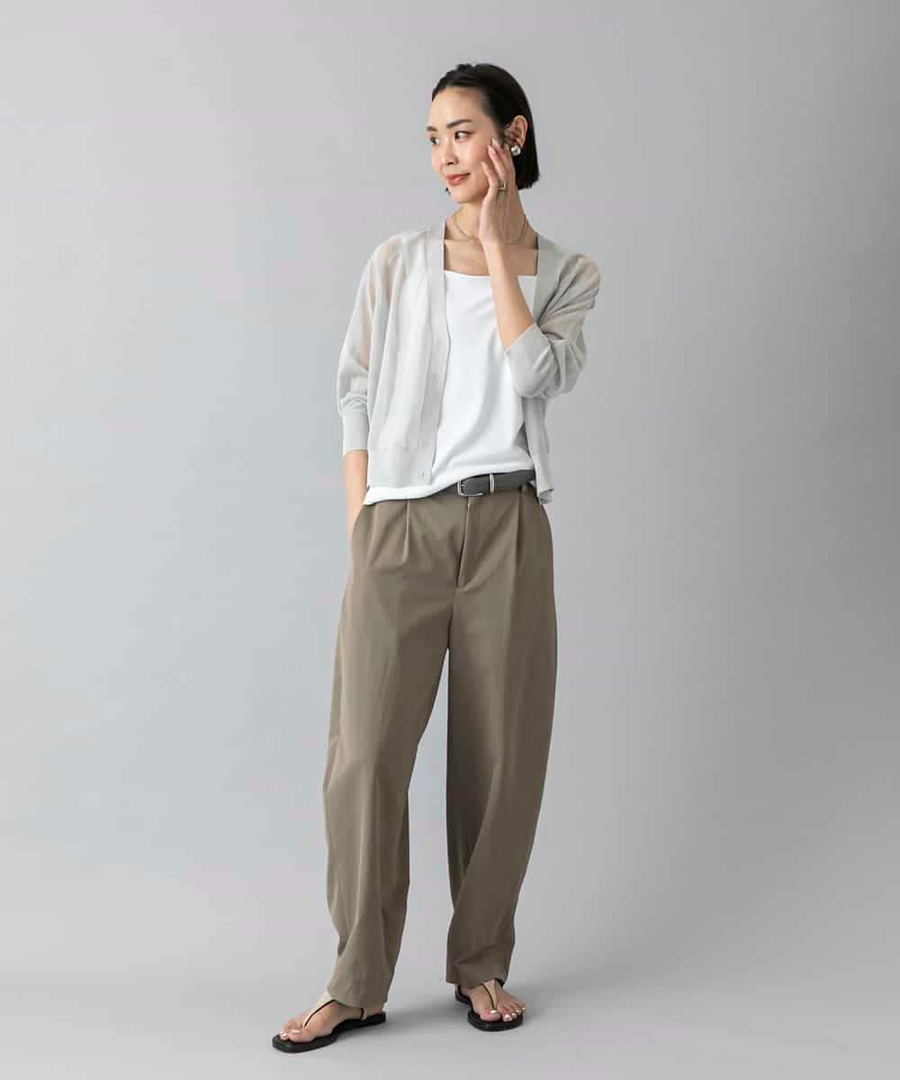 FMLGD25230 MICHEL KLEIN(ミッシェルクラン) バレルパンツ カーキ