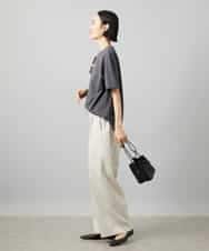 FMLHD03240 MICHEL KLEIN(ミッシェルクラン) ワンタックワイドパンツ ネイビー
