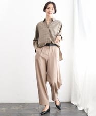 FMLJD02240 MICHEL KLEIN(ミッシェルクラン) [2WAY]ピーチタッチワイドパンツ ダークグレー