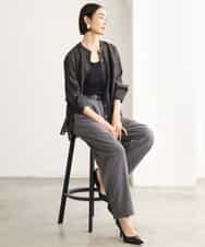 FMLJD02240 MICHEL KLEIN(ミッシェルクラン) [2WAY]ピーチタッチワイドパンツ ダークグレー