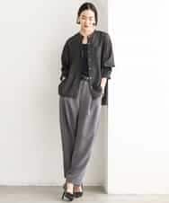 FMLJD02240 MICHEL KLEIN(ミッシェルクラン) [2WAY]ピーチタッチワイドパンツ ダークグレー