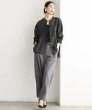 FMLJD02240 MICHEL KLEIN(ミッシェルクラン) [2WAY]ピーチタッチワイドパンツ ダークグレー