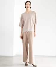 FMLJD02240 MICHEL KLEIN(ミッシェルクラン) [2WAY]ピーチタッチワイドパンツ ダークグレー