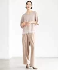 FMLJD02240 MICHEL KLEIN(ミッシェルクラン) [2WAY]ピーチタッチワイドパンツ ダークグレー
