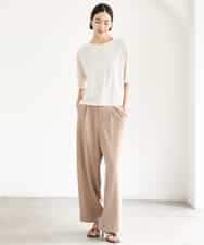 FMLJD02240 MICHEL KLEIN(ミッシェルクラン) [2WAY]ピーチタッチワイドパンツ ダークグレー