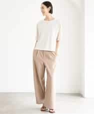 FMLJD02240 MICHEL KLEIN(ミッシェルクラン) [2WAY]ピーチタッチワイドパンツ ダークグレー
