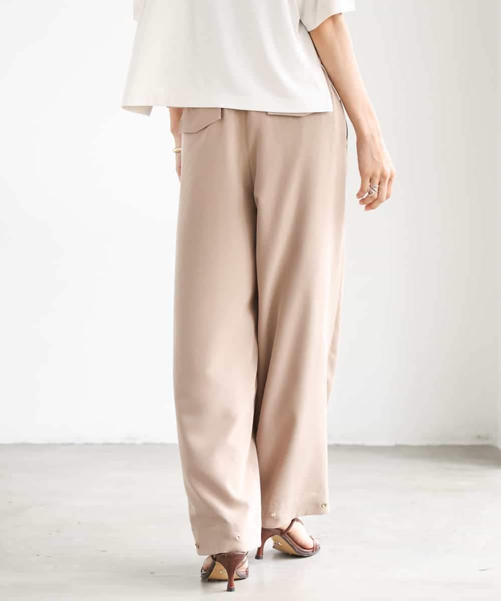 FMLJD02240 MICHEL KLEIN(ミッシェルクラン) [2WAY]ピーチタッチワイドパンツ ダークグレー
