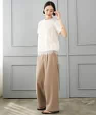 FMLJD02240 MICHEL KLEIN(ミッシェルクラン) [2WAY]ピーチタッチワイドパンツ ダークグレー