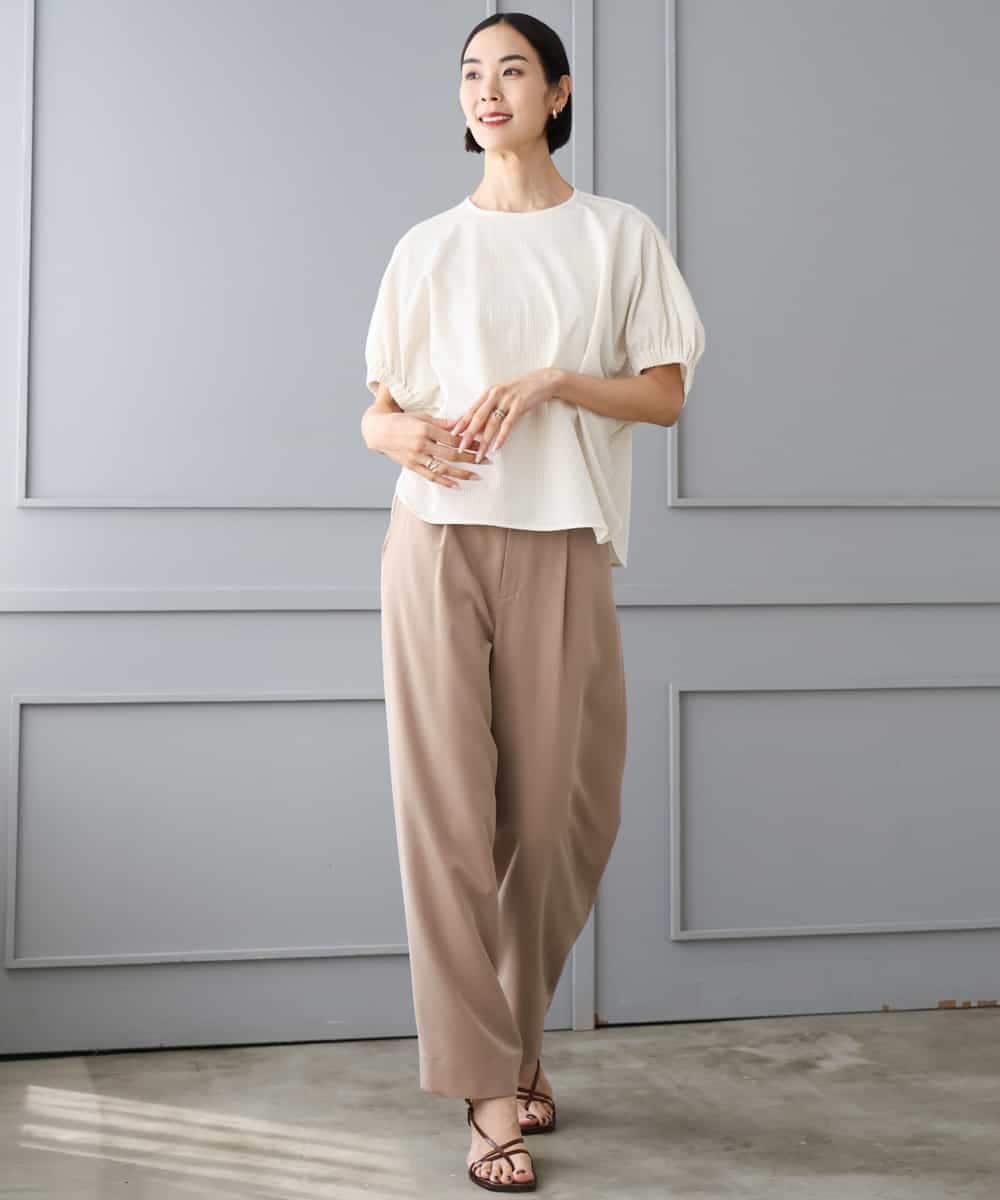 FMLJD02240 MICHEL KLEIN(ミッシェルクラン) [2WAY]ピーチタッチワイドパンツ ダークグレー
