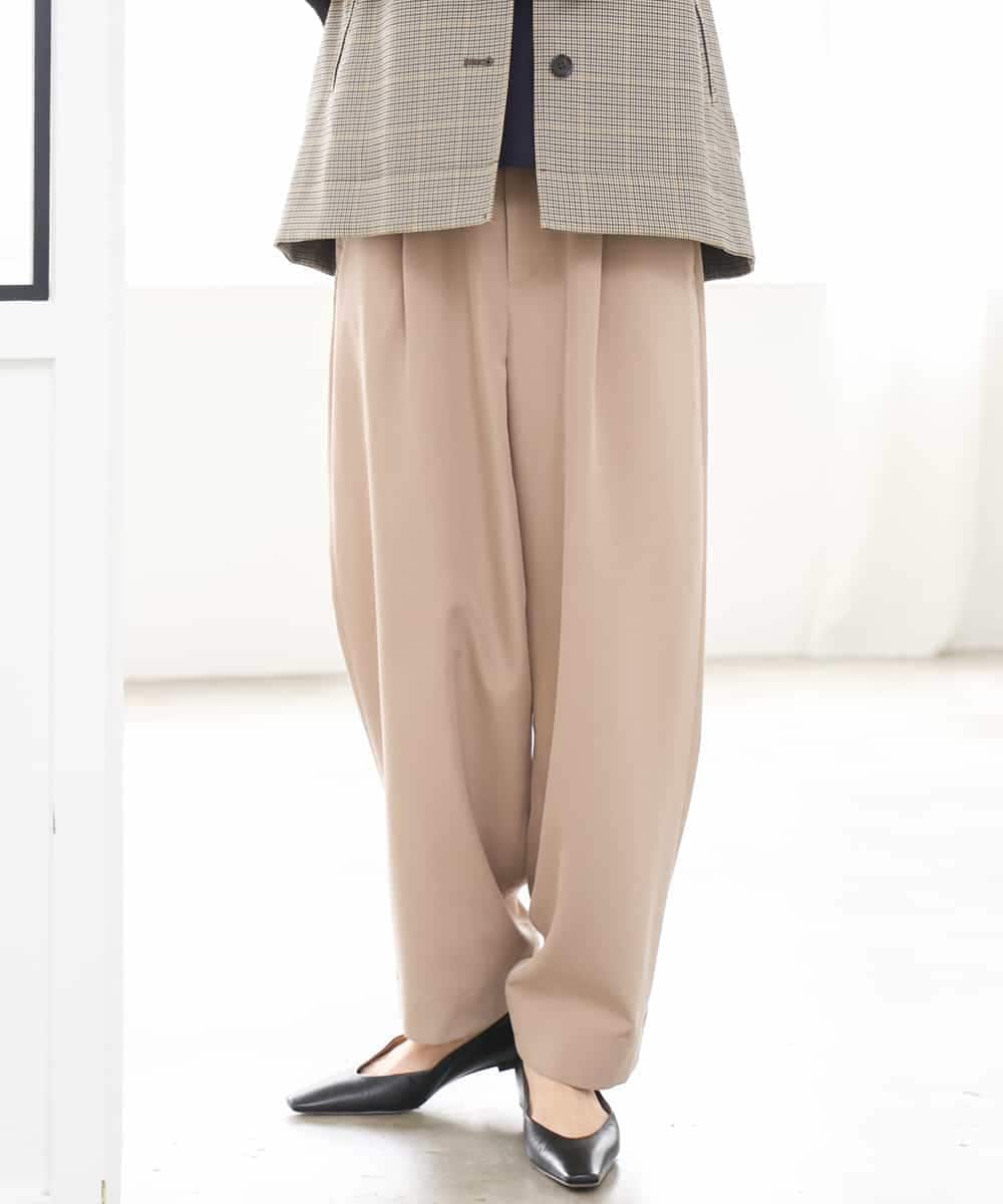 FMLJD02240 MICHEL KLEIN(ミッシェルクラン) [2WAY]ピーチタッチワイドパンツ ダークグレー