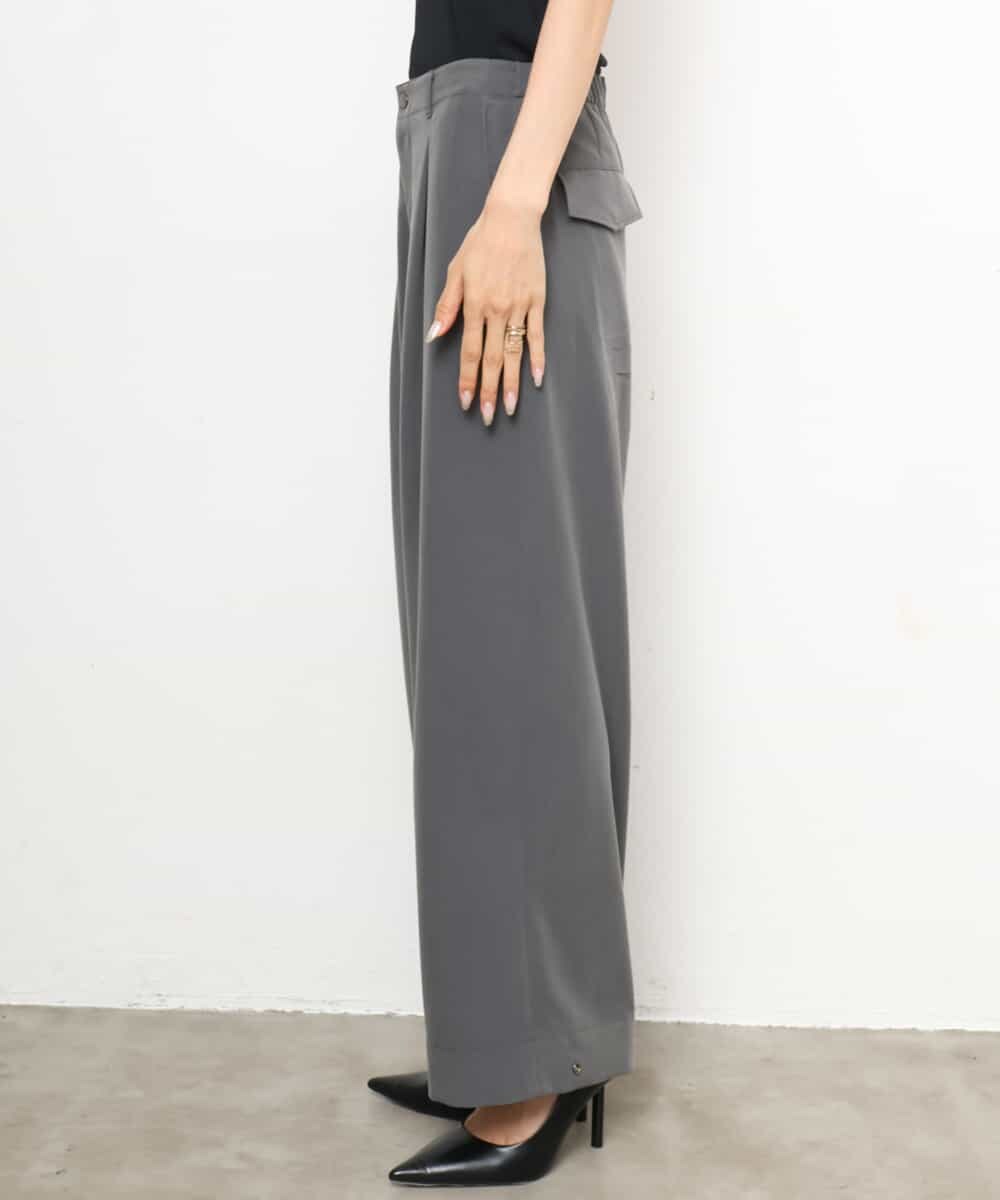FMLJD02240 MICHEL KLEIN(ミッシェルクラン) [2WAY]ピーチタッチワイドパンツ ダークグレー