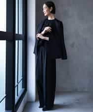 FMLJD03230 MICHEL KLEIN(ミッシェルクラン) [セットアップ対応]センタープレスワイドパンツ ブラック