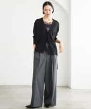 FMLJD04250 MICHEL KLEIN(ミッシェルクラン) ベルトデザインワイドパンツ ダークグレー