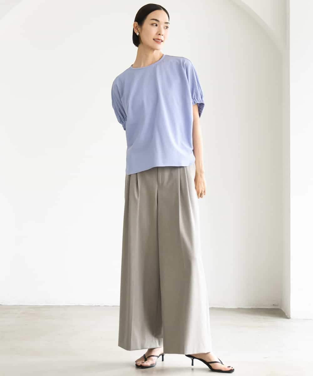 FMLJD04250 MICHEL KLEIN(ミッシェルクラン) ベルトデザインワイドパンツ ダークグレー