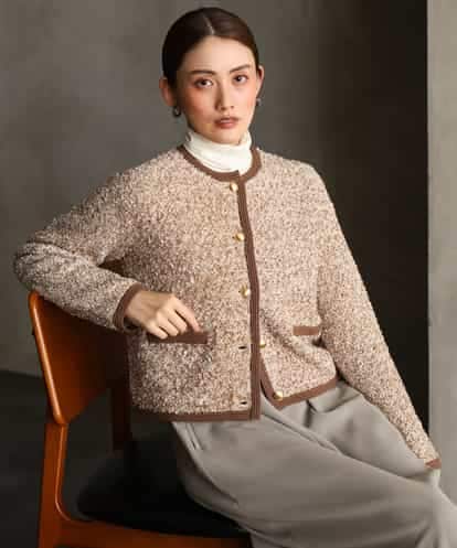 FMSAG41270 MICHEL KLEIN ニットツイードジャケット