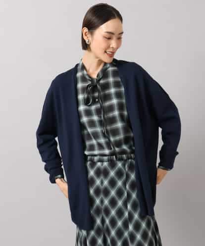 FMSAG43250 MICHEL KLEIN カシミヤ混トッパーカーディガン