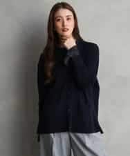 FMSAG55250 MICHEL KLEIN(ミッシェルクラン) [アンサンブル対応]Vネックカーディガン ネイビー