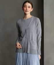 FMSAG55250 MICHEL KLEIN(ミッシェルクラン) [アンサンブル対応]Vネックカーディガン ラベンダー
