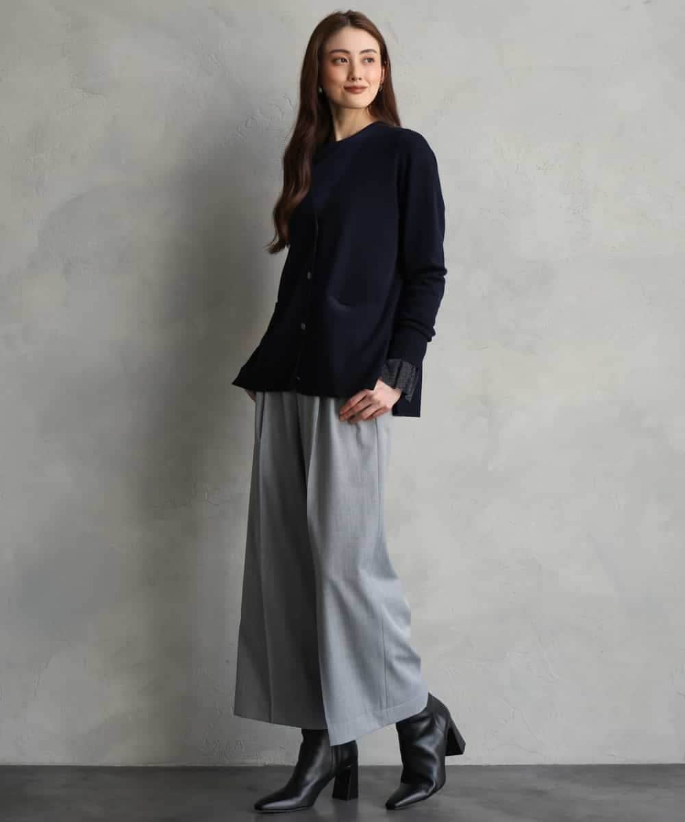 FMSAG55250 MICHEL KLEIN(ミッシェルクラン) [アンサンブル対応]Vネックカーディガン ラベンダー