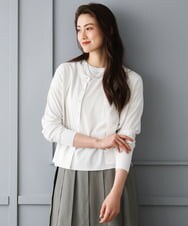 FMSGD24230 MICHEL KLEIN(ミッシェルクラン) [アンサンブル対応]シアーカーディガン アイボリー