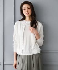 FMSGD24230 MICHEL KLEIN(ミッシェルクラン) [アンサンブル対応]シアーカーディガン アイボリー