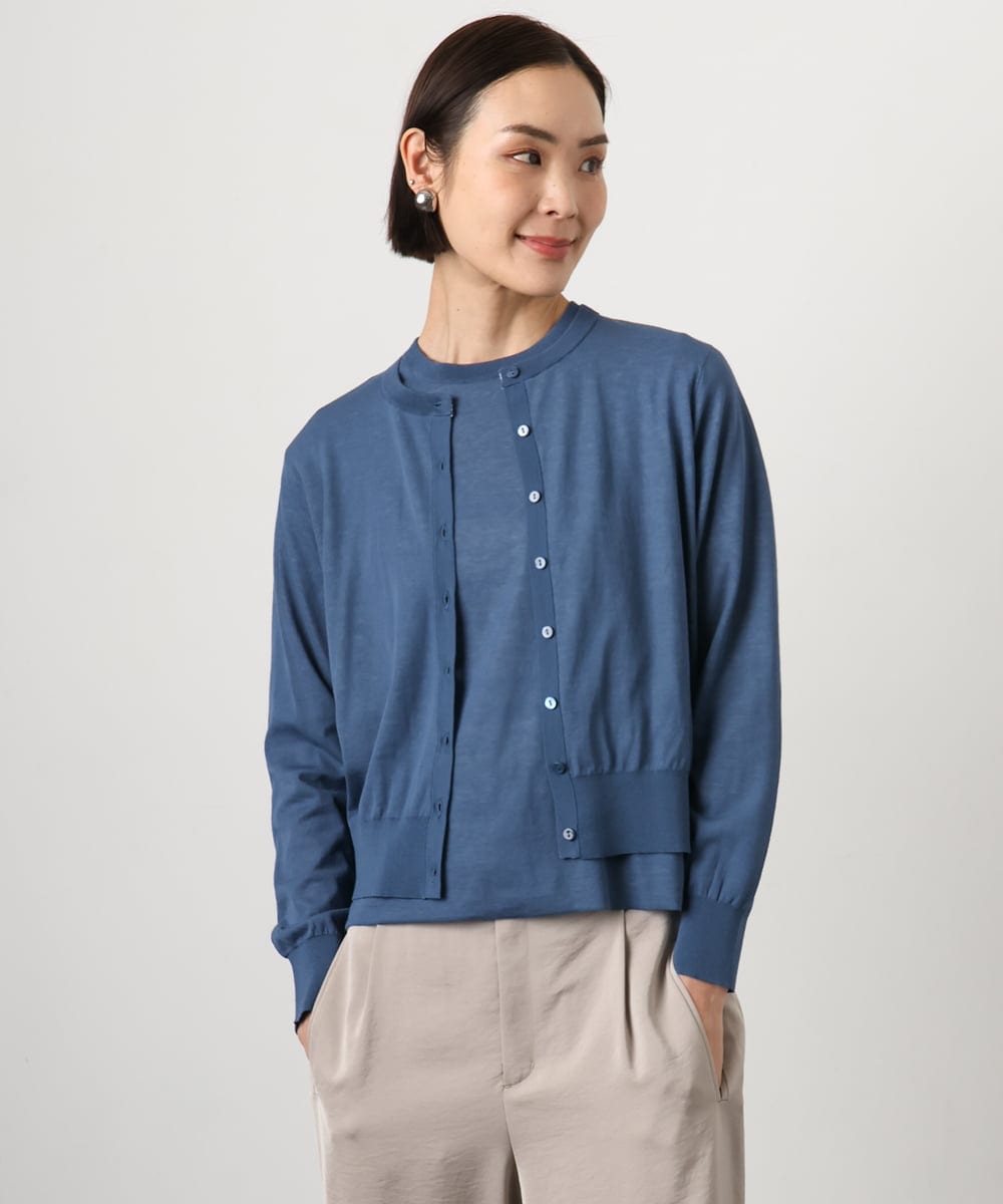 FMSGD24230 MICHEL KLEIN(ミッシェルクラン) [アンサンブル対応]シアーカーディガン アイボリー