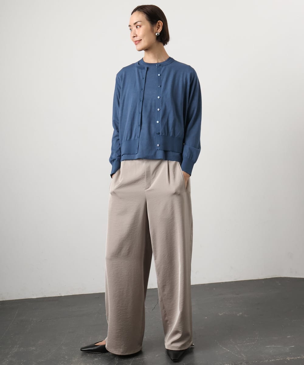 FMSGD24230 MICHEL KLEIN(ミッシェルクラン) [アンサンブル対応]シアーカーディガン アイボリー