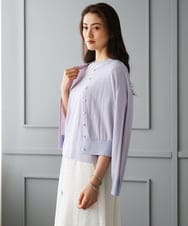 FMSGD24230 MICHEL KLEIN(ミッシェルクラン) [アンサンブル対応]シアーカーディガン アイボリー