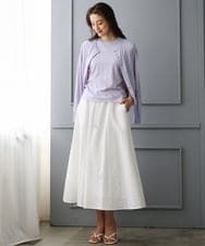 FMSGD24230 MICHEL KLEIN(ミッシェルクラン) [アンサンブル対応]シアーカーディガン アイボリー