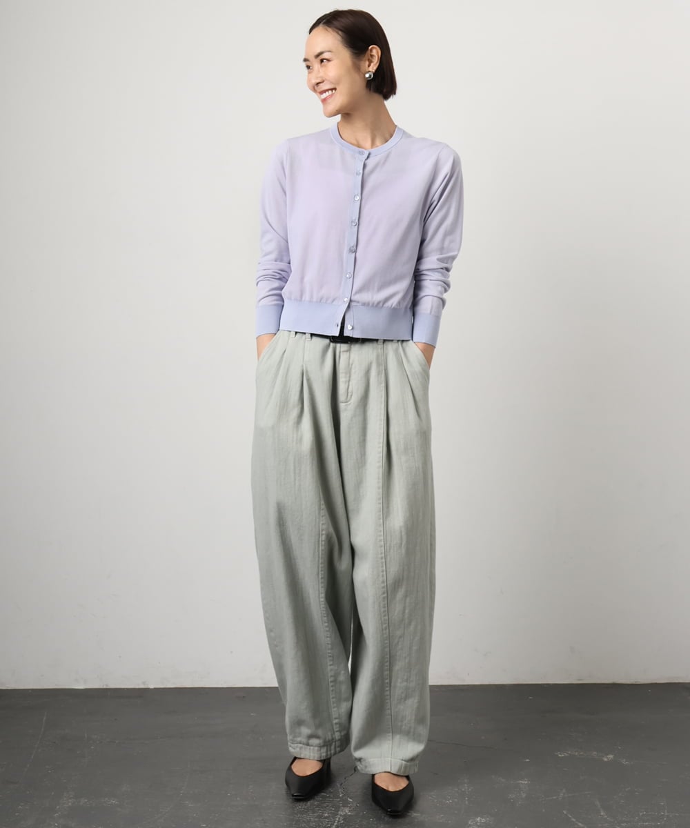 FMSGD24230 MICHEL KLEIN(ミッシェルクラン) [アンサンブル対応]シアーカーディガン アイボリー