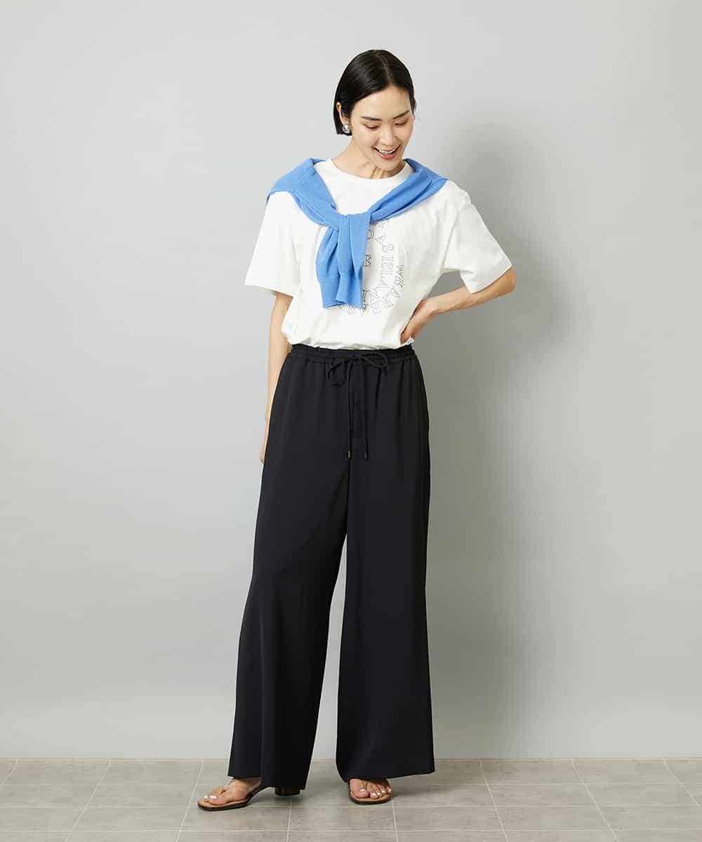 FMSHD01230 MICHEL KLEIN(ミッシェルクラン) ホールガーメント®シアークルーネックカーディガン ブラック