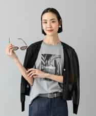 FMSHD15230 MICHEL KLEIN(ミッシェルクラン) [ドライタッチ]シアーラメVネックカーディガン ライトグレー